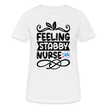 Infirmière épineuse - T-shirt respirant Femme - blanc - Devant - AI Model Female 172 dark (172cm)