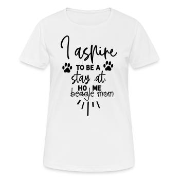 Je veux être une maman Beagle - T-shirt respirant Femme - blanc - Devant - AI Model Female 172 dark (172cm)