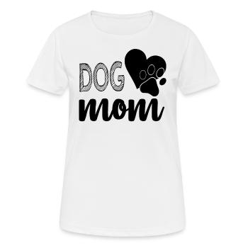 Maman chien - T-shirt respirant Femme - blanc - Devant - AI Model Female 172 dark (172cm)