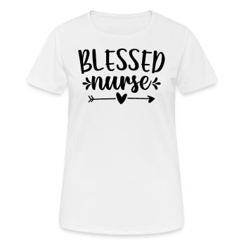 Blessed nurse - Women's Breathable T-Shirt - white - Front - AI Model Female 172 dark (172cm)