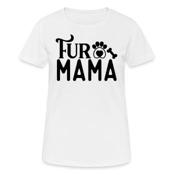 Maman de fourrure - T-shirt respirant Femme - blanc - Devant - AI Model Female 172 dark (172cm)