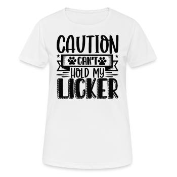 Occupé comme un chien - T-shirt respirant Femme - blanc - Devant - AI Model Female 172 dark (172cm)