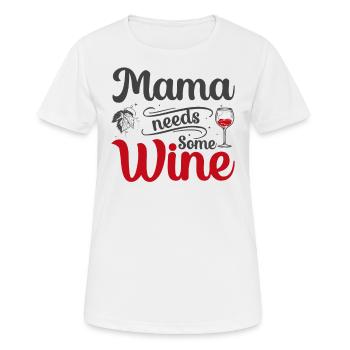 Maman a besoin de vin - T-shirt respirant Femme - blanc - Devant - AI Model Female 172 dark (172cm)