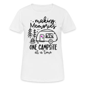 Camping Memories - Women's Breathable T-Shirt - white - Front - AI Model Female 172 dark (172cm)