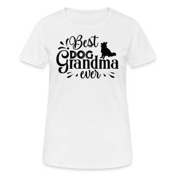 Meilleure grand-mère de chien de tous les temps - T-shirt respirant Femme - blanc - Devant - AI Model Female 172 dark (172cm)