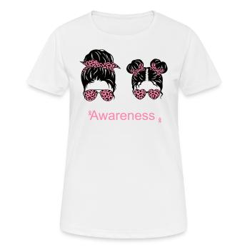 Mama Brustkrebs - Frauen T-Shirt atmungsaktiv - Weiß - Vorne - AI Model Female 172 dark (172cm)