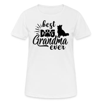 Best Dog Grandma Ever - Women's Breathable T-Shirt - white - Front - AI Model Female 172 dark (172cm)