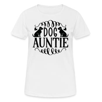 Dog Auntie - Women's Breathable T-Shirt - white - Front - AI Model Female 172 dark (172cm)
