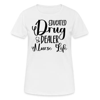 #nurselife de trafiquants de drogue formés - T-shirt respirant Femme - blanc - Devant - AI Model Female 172 dark (172cm)