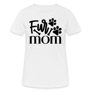 Fell-Mama - Frauen T-Shirt atmungsaktiv - Weiß - Vorne - AI Model Female 172 dark (172cm)