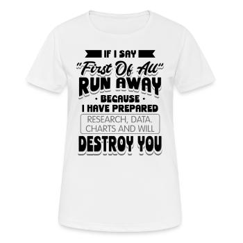Speech and Debate Debater - Women's Breathable T-Shirt - white - Front - AI Model Female 172 dark (172cm)