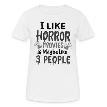 Ich Mag Horrorfilme - Frauen T-Shirt atmungsaktiv - Weiß - Vorne - AI Model Female 172 dark (172cm)