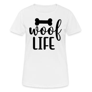 Wuff-Leben - Frauen T-Shirt atmungsaktiv - Weiß - Vorne - AI Model Female 172 dark (172cm)