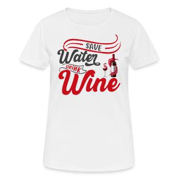 Spar water drink wine - Women's Breathable T-Shirt - white - Front - AI Model Female 172 dark (172cm)