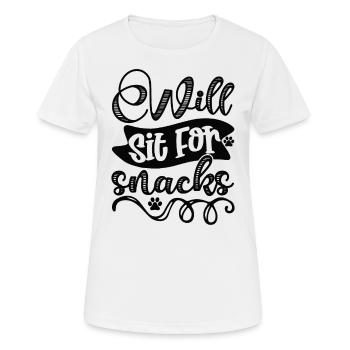 Sits for treats - Women's Breathable T-Shirt - white - Front - AI Model Female 172 dark (172cm)