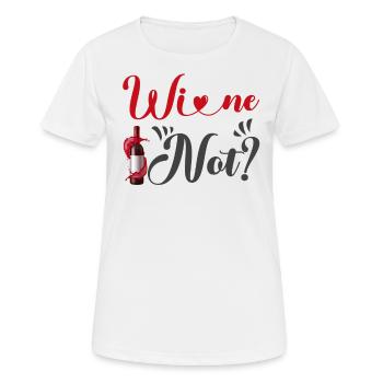 Wein nicht - Frauen T-Shirt atmungsaktiv - Weiß - Vorne - AI Model Female 172 dark (172cm)