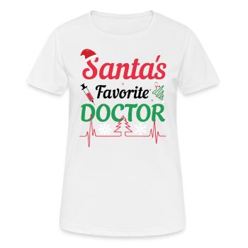 Noël moche Le médecin du Père Noël - T-shirt respirant Femme - blanc - Devant - AI Model Female 172 dark (172cm)