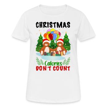 Ugly Christmas Ugly Christmas Kalorien Sprüche - Frauen T-Shirt atmungsaktiv - Weiß - Vorne - AI Model Female 172 dark (172cm)