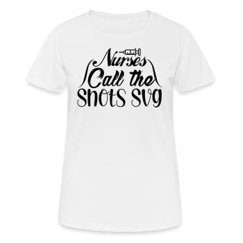 Les infirmières prennent les décisions - T-shirt respirant Femme - blanc - Devant - AI Model Female 172 dark (172cm)