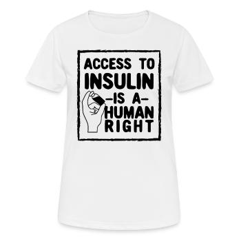 Accès à l’insuline Sensibilisation aux droits de l’homme - T-shirt respirant Femme - blanc - Devant - AI Model Female 172 dark (172cm)