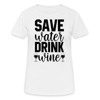 Spar water drink wine - Women's Breathable T-Shirt - white - Front - AI Model Female 172 dark (172cm)