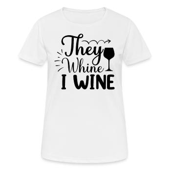 Tu pleures je vin - T-shirt respirant Femme - blanc - Devant - AI Model Female 172 dark (172cm)