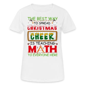 Ugly Christmas Math Teacher Ugly Christmas Sweater - Women's Breathable T-Shirt - white - Front - AI Model Female 172 dark (172cm)
