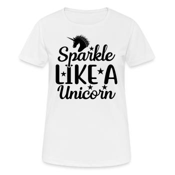 Funkeln wie ein Einhorn Unicorn - Frauen T-Shirt atmungsaktiv - Weiß - Vorne - AI Model Female 172 dark (172cm)