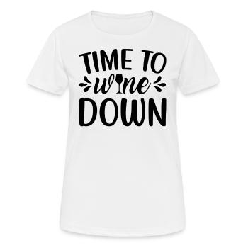 Zeit, Wein zu trinken - Frauen T-Shirt atmungsaktiv - Weiß - Vorne - AI Model Female 172 dark (172cm)