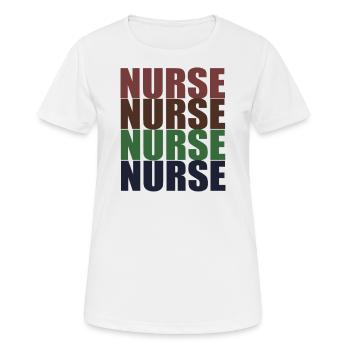 Krankenschwester - Frauen T-Shirt atmungsaktiv - Weiß - Vorne - AI Model Female 172 dark (172cm)