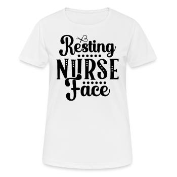 Resting nurse face - Women's Breathable T-Shirt - white - Front - AI Model Female 172 dark (172cm)