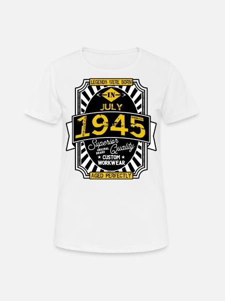 1945 JULY - Women's Breathable T-Shirt - white