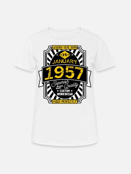1957 JANUARY - Women's Breathable T-Shirt - white