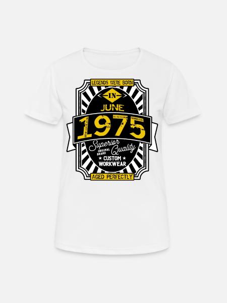 1975 JUNE - Women's Breathable T-Shirt - white