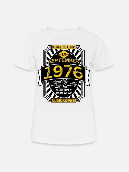 1976 SEPTEMBER - Women's Breathable T-Shirt - white