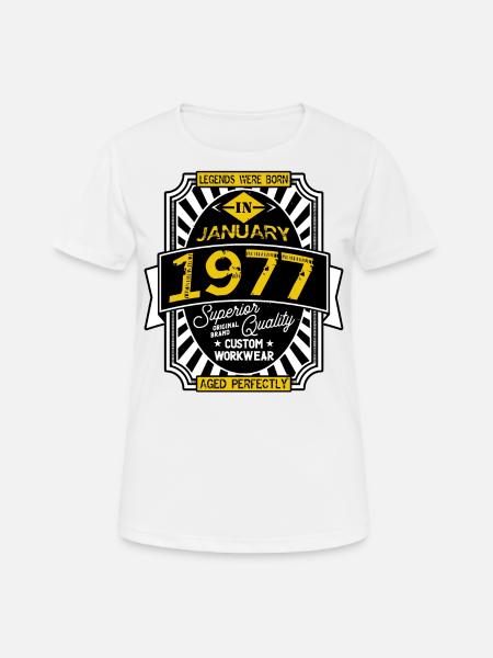 1977 JANUARY - Women's Breathable T-Shirt - white