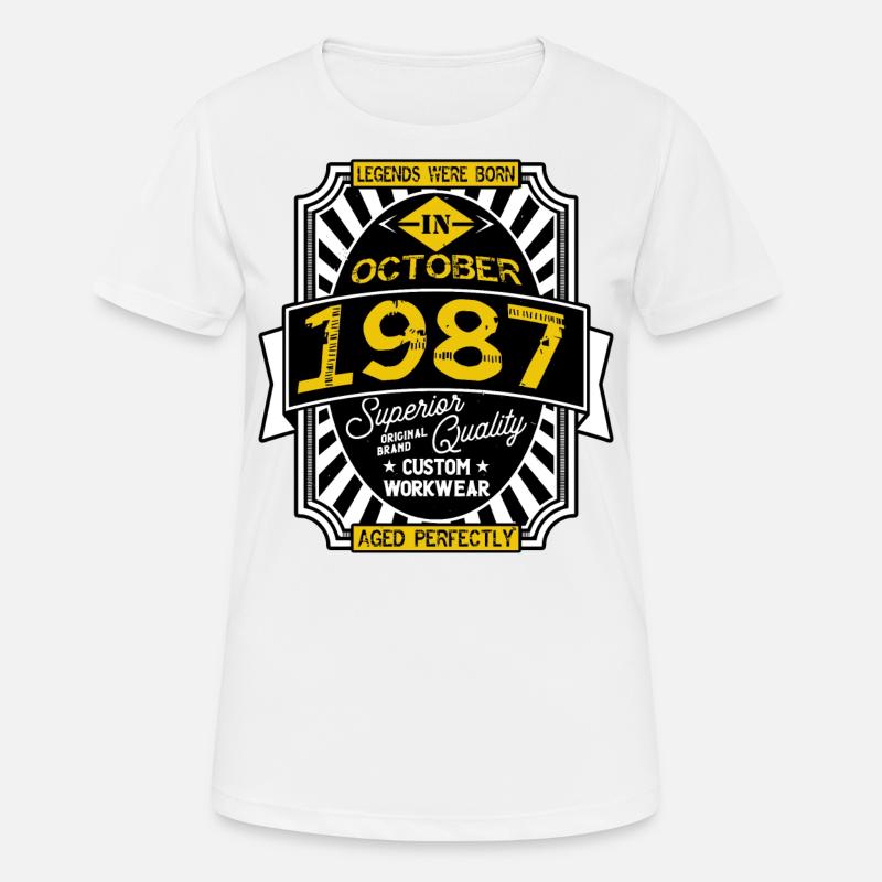 1987 OCTOBER - Women's Breathable T-Shirt - white