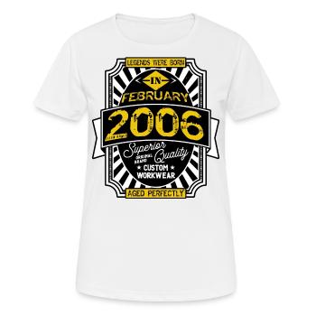 2006 FEBRUARY - Women's Breathable T-Shirt - white - Front - AI Model Female 172 dark (172cm)