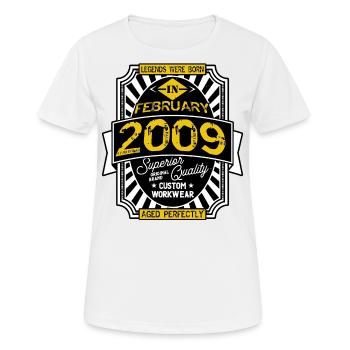 2009 FEBRUARY - T-shirt respirant Femme - blanc - Devant - AI Model Female 172 dark (172cm)