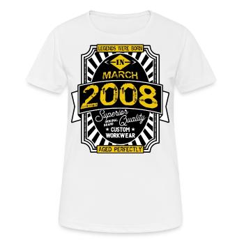 2008 MARCH - Women's Breathable T-Shirt - white - Front - AI Model Female 172 dark (172cm)