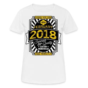 2018 FEBRUARY - T-shirt respirant Femme - blanc - Devant - AI Model Female 172 dark (172cm)