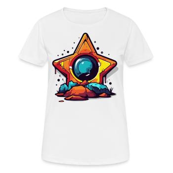 Ein Stern auf den Felsen - Frauen T-Shirt atmungsaktiv - Weiß - Vorne - AI Model Female 172 dark (172cm)
