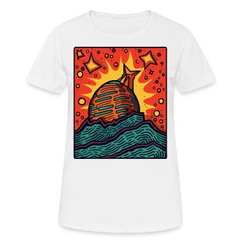 An unknown object in the sky - Women's Breathable T-Shirt - white - Front - AI Model Female 172 dark (172cm)