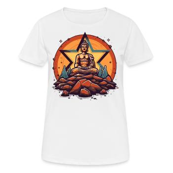 Buddha Star - Women's Breathable T-Shirt - white - Front - AI Model Female 172 dark (172cm)