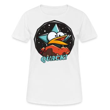 Silly Duck: Quawk! - Women's Breathable T-Shirt - white - Front - AI Model Female 172 dark (172cm)