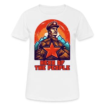 Der Held des Volkes - Frauen T-Shirt atmungsaktiv - Weiß - Vorne - AI Model Female 172 dark (172cm)