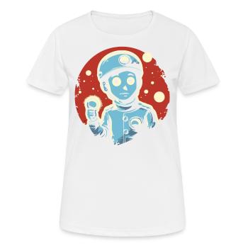 Un garçon avec une lampe - T-shirt respirant Femme - blanc - Devant - AI Model Female 172 dark (172cm)