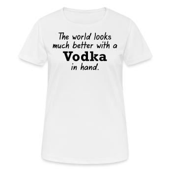 Vodka pour un monde meilleur - T-shirt respirant Femme - blanc - Devant - AI Model Female 172 dark (172cm)