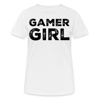 Gamer girl - Frauen T-Shirt atmungsaktiv - Weiß - Vorne - AI Model Female 172 dark (172cm)