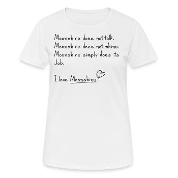 Ich liebe Moonshine - Frauen T-Shirt atmungsaktiv - Weiß - Vorne - AI Model Female 172 dark (172cm)